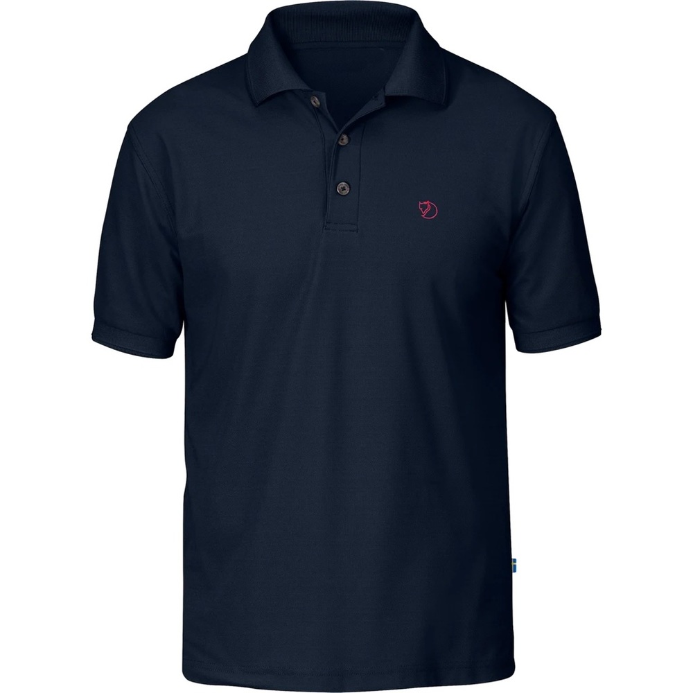 Fjallraven Shirt Crowley Pique Mens Short Sleeve Polo Navy S